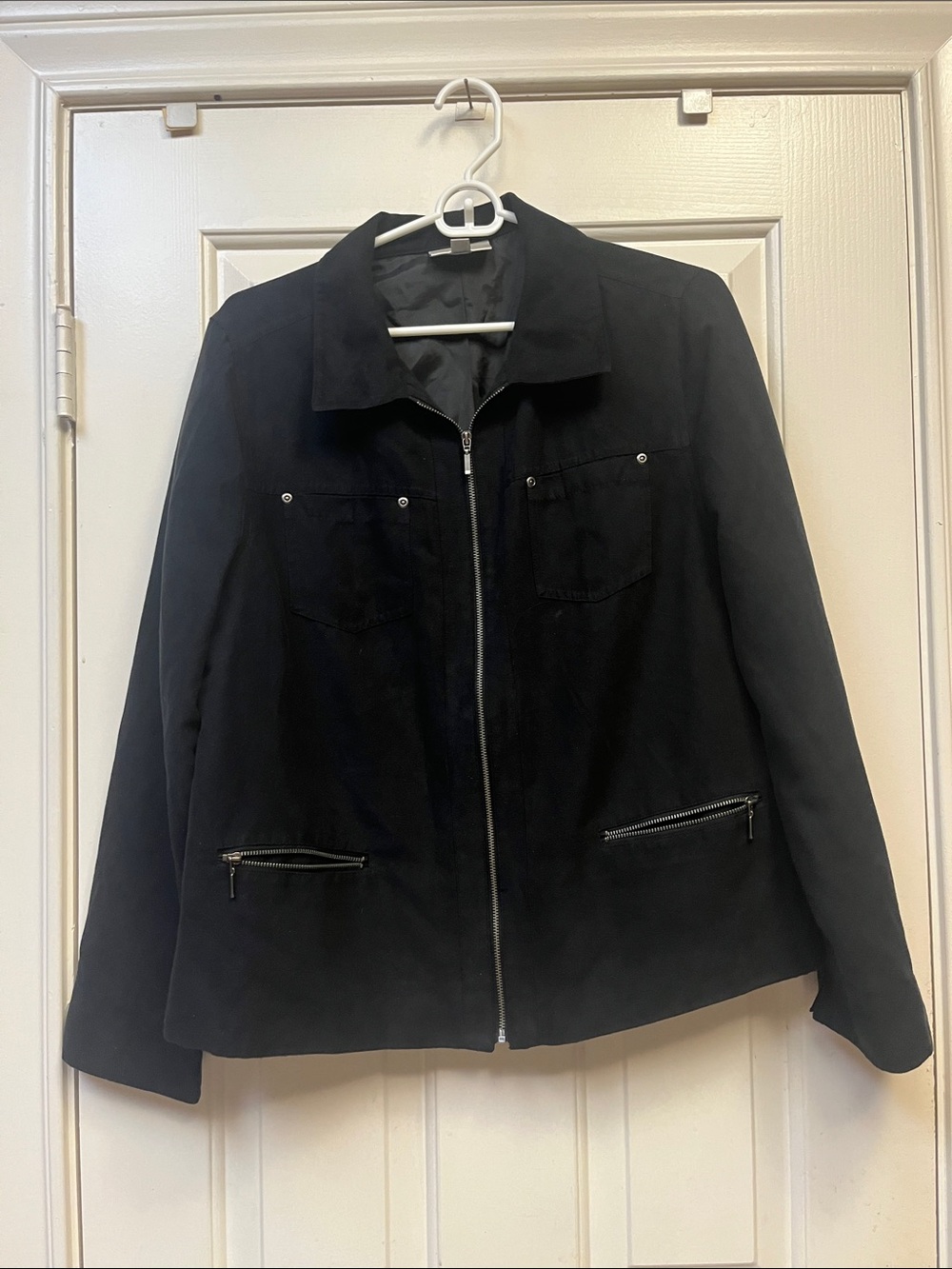 Studio Works Black Zip-Front Jacket 14